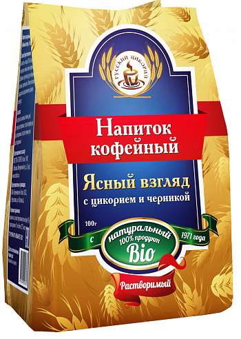 Кофейный напиток "Ясный взгляд" с черникой растворимый 100 г
