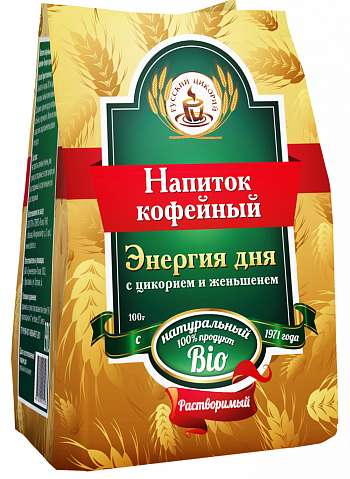 Кофейный напиток "Энергия дня" с женьшенем растворимый